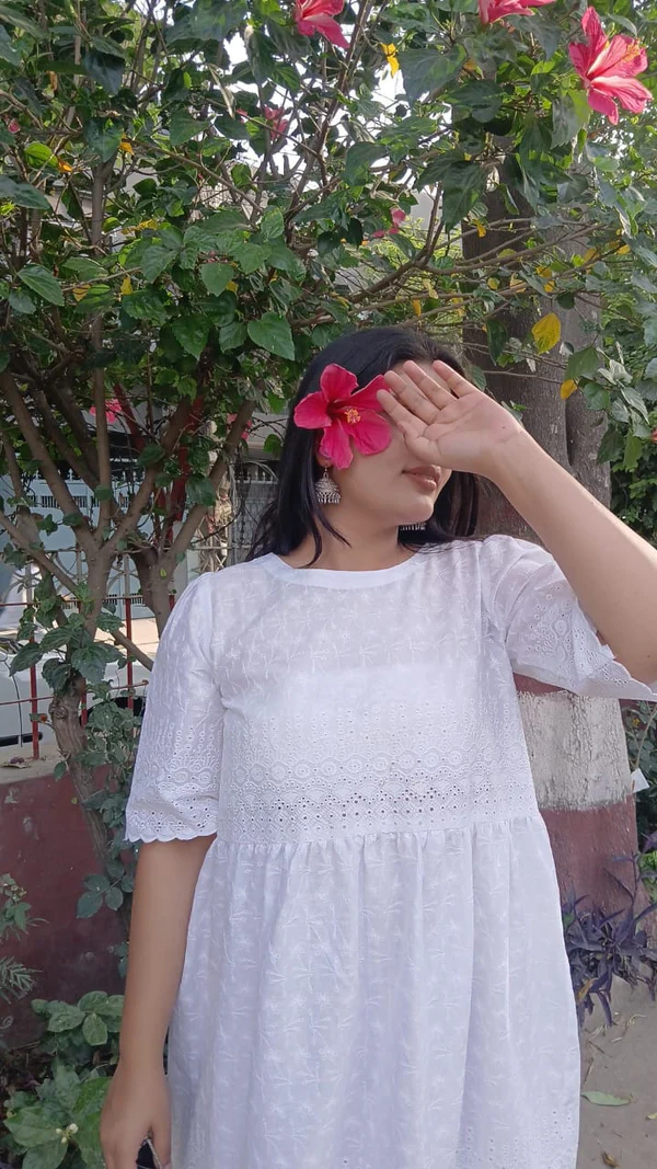 White Swan Chickenkari Dress - Image 2